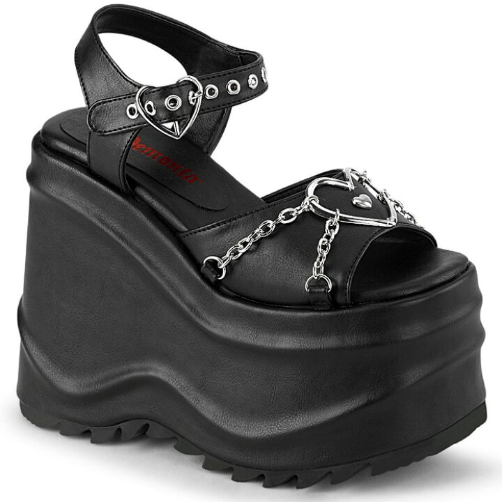 楽天市場】demonia デモニア サンダル 厚底 15cm ヒール 黒 ブラック 