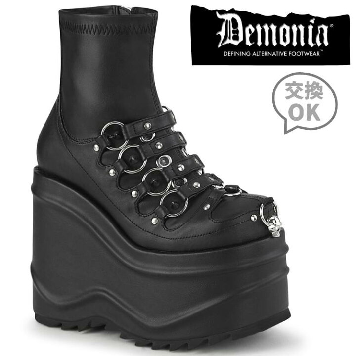 楽天市場】demonia デモニア 厚底 ブーツ ショートブーツ 厚底  