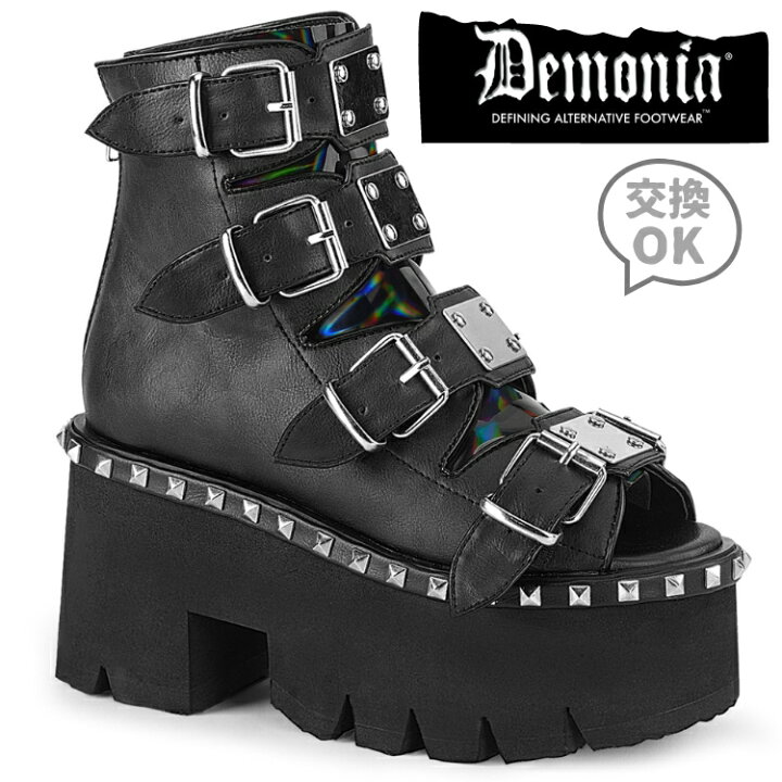 楽天市場】demonia デモニア 厚底 ブーツ ショートブーツ 厚底 9cm 
