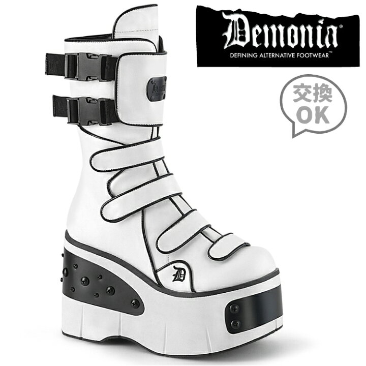 楽天市場】demonia デモニア 厚底 ブーツ ミドルブーツ ショートブーツ 