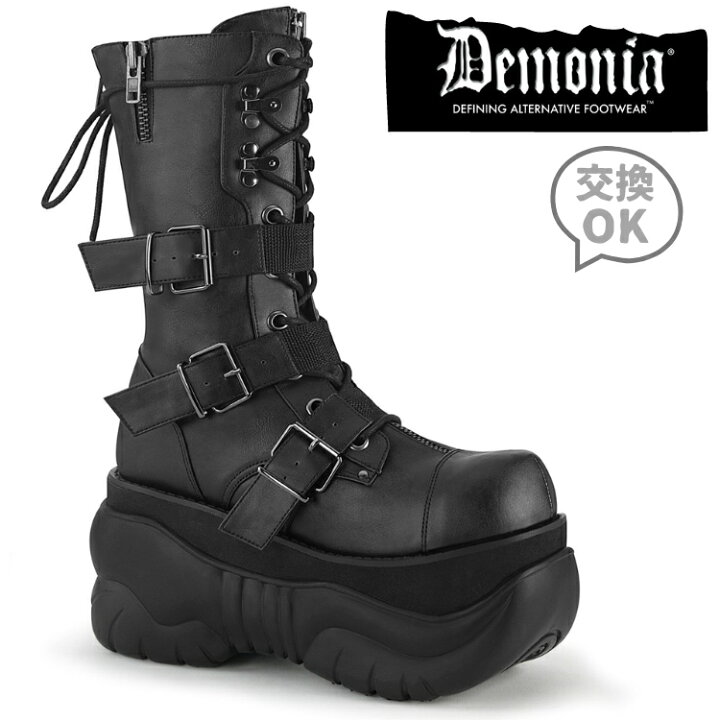 楽天市場】demonia デモニア 厚底 ブーツ ミドルブーツ ショートブーツ 