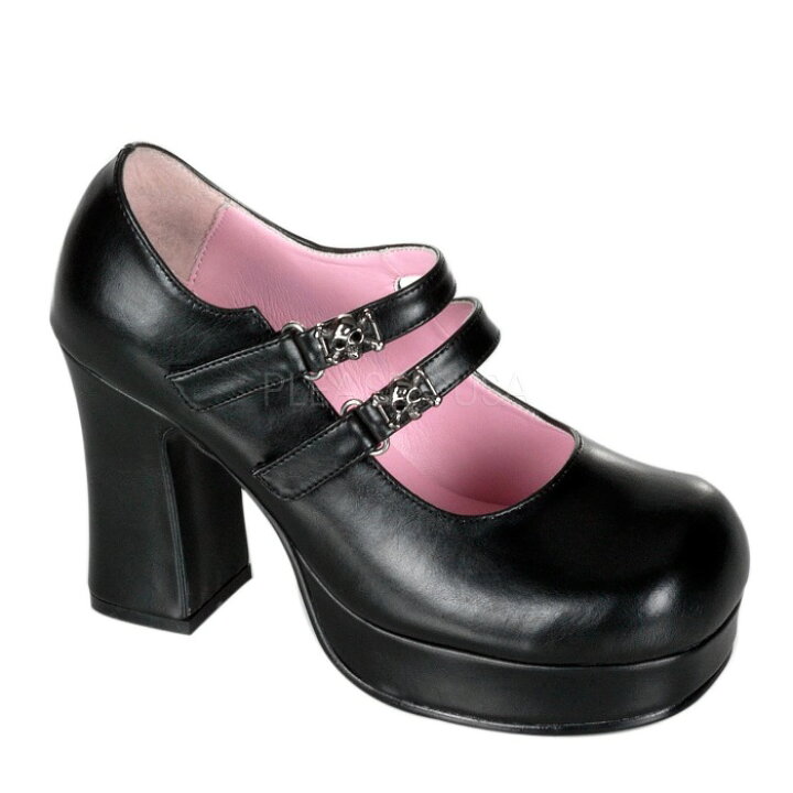 楽天市場】demonia デモニア パンプス 厚底 9.5cm ヒール 黒 ブラック 
