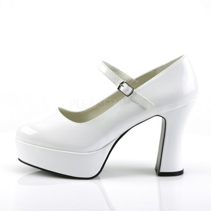 楽天市場】プリーザー パンプス 厚底 ヒール 白 エナメル 10cm ヒール  