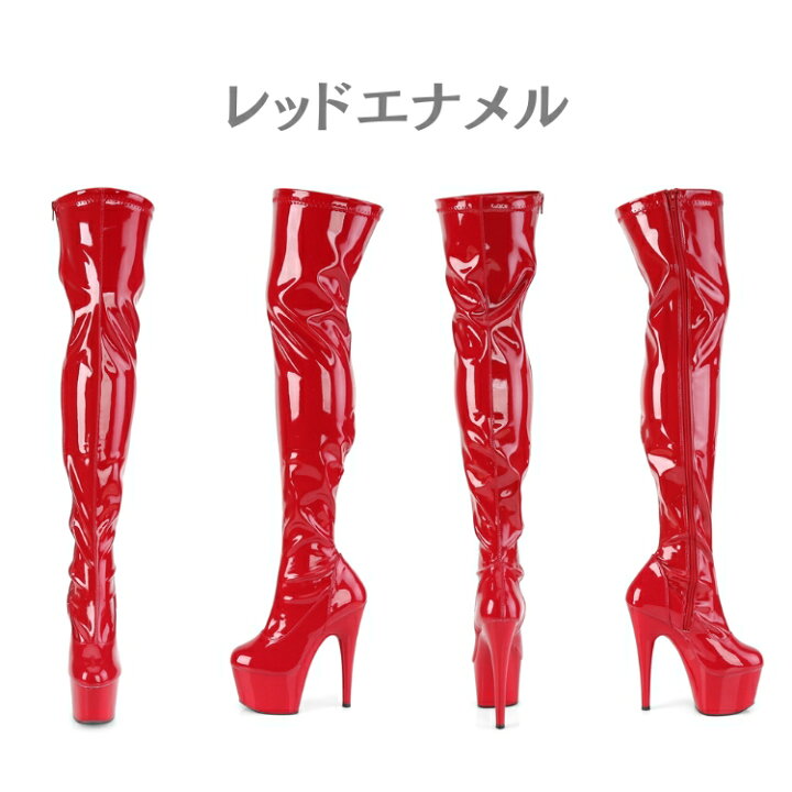 楽天市場】Pleaser プリーザー ニーハイブーツ サイハイブーツ 黒 