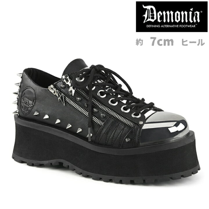 楽天市場】厚底 スニーカー メンズ demonia デモニア 7cm ヒール 厚底 
