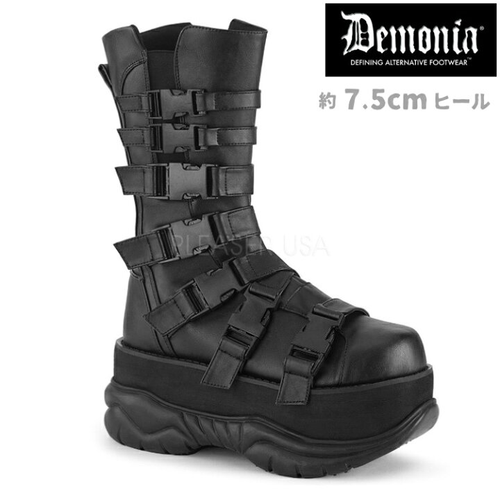 楽天市場】demonia デモニア 厚底 ブーツ ショートブーツ ミドルブーツ 