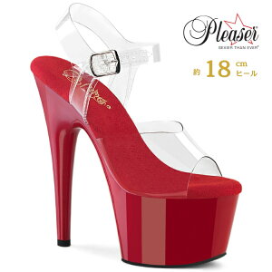 Pleaser �v���[�U�[ �q�[�� 18cm �T���_�� ���� �|�[���_���X �p �q�[�� �L���o �T���_�� �傫���T�C�Y �Ή� �N���A �� ���b�h ���f�B�[�X �����Y ���� �j�� 18�Z���` �q�[�� �X�g���b�v �n�C�q�[