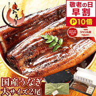 【敬老の日 早割P10倍！】 うなぎ 国産 鰻 ウナギ 蒲焼き 蒲焼 鰻の蒲焼 大サイズ 165g前後×2尾 肝吸い …