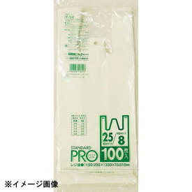 日本サニパック レジ袋 25/ 8号 Y-1H(100枚入) 377370