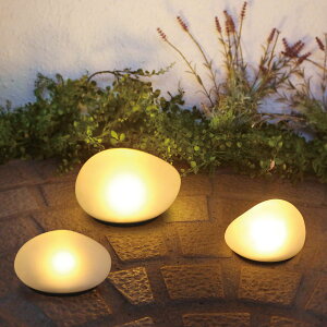 ≪Mサイズ 1個≫ LEDソーラーストーンライト ガーデン 庭用照明 G95213 \レビューキャンペーン開催中/