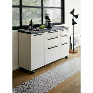 Boulder/ボルダー 石目調天板キャスター付きカウンター 幅140cm キッチンカウンター キッチン収納 H76665 \レビューキャンペーン開催中/