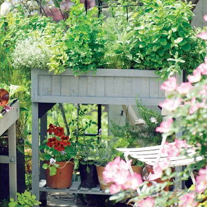 ハーブ用菜園プランター ベジトラグ 薄型(4コマ) プランター 植木鉢 鉢カバー G86501 \レビューキャンペーン開催中/