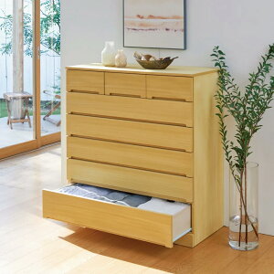 \最大8000円オフクーポン 10月27日9時59分迄/ 小引き出しが便利な総桐チェスト 6段・高さ106cm タンス 衣類収納 546022