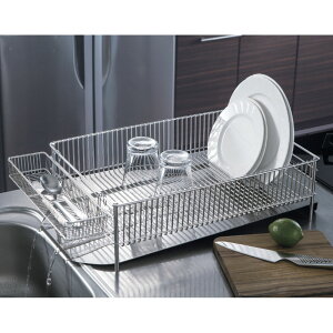 \最大8000円オフクーポン 10月27日9時59分迄/ la base/ラバーゼ ステンレス水切りかごセット 横置き大サイズ 水切りかご ラック シンク周り用品 603605