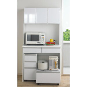 \最大8000円オフクーポン 10月27日9時59分迄/ キッチン通路をキレイにする!下オープンダイニングシリーズ レンジボード・幅90cm高さ175cm モダン シンプル おしゃれ スッキリ レンジ台 キッ