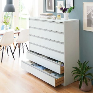 \LINE友だち登録で500円オフクーポン/ 気軽に動かせる隠しキャスター付きワイドクローゼットチェスト 幅120cm・6段高さ124cm 押入れ クローゼット収納 衣類収納 590120