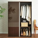 【最大8000円OFFクーポン 1／16 1：59迄】 衣類をまとめて収納できる光沢仕上げタワーチェストクローゼットハンガー 幅120cm ワードローブ クローゼット 衣類収納 632631 ＼LINE友だち登録でクーポン／