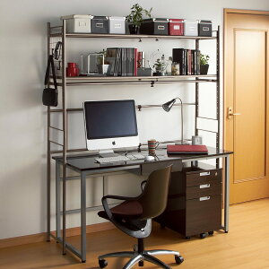 \LINE友だち登録で500円オフクーポン/ 頑丈フレキシブル伸縮ラック 幅103-160cm スチール メタルラック 本棚 ラック シェルフ 531102