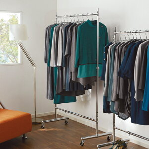 \最大8000円オフクーポン 10月27日9時59分迄/ プロ仕様 伸縮頑丈ハンガーラック シングルタイプ 幅70-92cm ハンガーラック パイプハンガー 衣類収納 531008