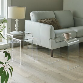 【最大5000円OFFクーポン 1／20迄】 Gel/ジェル アクリルネストテーブル 3台セット ネストテーブル テーブル H93210 ＼LINE友だち登録でクーポン／