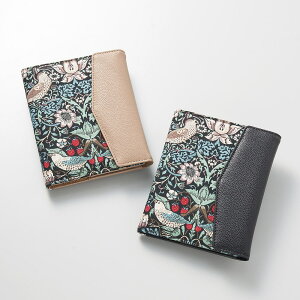 \LINE友だち登録で500円オフクーポン/ Fabric by BEST OF MORRIS いちご泥棒 お薬手帳ケース ポーチ ケース 財布 KR0564