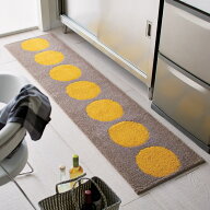 【クーポン9月15日迄】 ≪約50cm×240cm≫抗菌防臭加工ドット柄 キッチンマット キッチン おしゃれ イン…