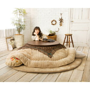 \最大8000円オフクーポン 10月27日9時59分迄/ ≪【円形】丸型・径200cm≫ もこふわマイクロファイバーのシープ調ふっくらこたつシリーズ こたつ敷き布団 こたつ敷布団 こたつ 611119