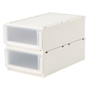 \LINE友だち登録で500円オフクーポン/ フィッツユニット(Fits unit)収納ケース2個組 【奥行74cmタイプ】幅44・高さ23cm 収納ボックス 小物収納 フリーボックス 532214