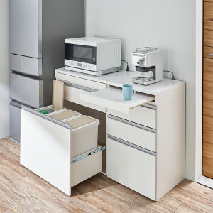 \LINE友だち登録で500円オフクーポン/ 組立不要 スライドテーブル付きキッチン収納 引き出し 幅53.5cm キッチンカウンター キッチン収納 587112