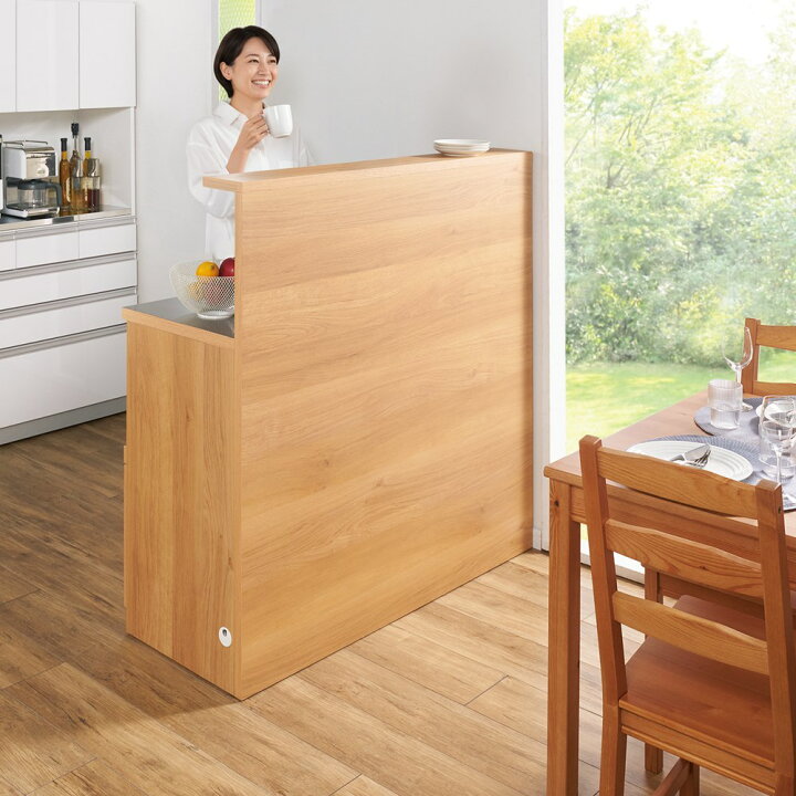 楽天市場】手元が隠せる間仕切りカウンター 幅120cm キッチン 