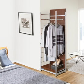 【最大8000円OFFクーポン 1／29 1：59迄】 お手軽間仕切り パネル収納ハンガーラック 板タイプ ハンガー1段棚1枚 幅60cm パーテーション 間仕切り リビング収納 589707 ＼LINE友だち登録でクーポン／