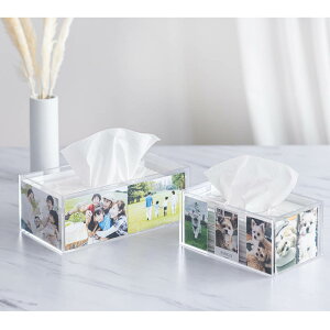 \LINE友だち登録で500円オフクーポン/ ≪大≫ お気に入りを飾れる アクリルティッシュケース アクセサリー収納ケース ジュエリーボックス 小物収納 フリーボックス 582007