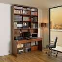 【最大8000円OFFクーポン 11月11日1：59迄】 A4ファイルもたっぷり収納 天板ひろびろ本格派デスク 幅150cm高さ195cm オフィス 事務 書斎机 机 544639