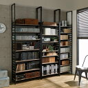 【最大8000円OFFクーポン 11月11日1：59迄】 ブルックリンテイスト頑丈突っ張りラック 幅75cm奥行33cm高さ218-250cm 突っ張り収納 ラック 本棚 シェルフ 588505