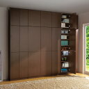 【最大7000円OFFクーポン 12月15日迄】 天井突っ張り式壁面ラック 扉タイプ上置き付き 幅120.5奥行32本体高さ235cm 突…