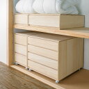 【最大8000円OFFクーポン 11月11日1：59迄】 【日本製】キャスター付き総桐押し入れタンス 3段 幅44cm奥行75cm 押入れ クローゼット収納 衣類収納 590213