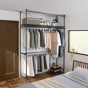 【最大8000円OFFクーポン 11月11日1：59迄】 組立の労力を削減した頑丈突っ張りハンガー 幅伸縮タイプ（116-210cm） カーテンなし 新生活 クローゼットハンガーラック スリム 大容量 伸縮 クローゼットハンガー カバー 衣類収納 545627