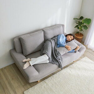 \最大8000円オフクーポン 10月27日9時59分迄/ ゆったり座面のごろ寝ソファ 2人用ソファ ファブリックソファ ソファ 525903