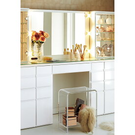 【クーポン最大5千円OFF 1/24 20時から4h限定】 LEDライト付き 楽屋ドレッサーシリーズ ドレッサー 幅99cm ドレッサー 化粧台 鏡台 小物収納 フリーボックス 585302 ＼LINE友だち登録でクーポン／