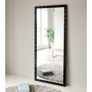 【クーポン最大5千円OFF 10/27 9:59迄】 割れない軽量フィルムミラー モダンフレーム 約60cm×150cm スタンドミラー 姿見 全身鏡 インテリア雑貨 H82605