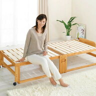 【クーポン10％OFF 8/11迄】 ≪ヘッドあり≫ 折りたたみ式ひのきすのこベッド シングルハイ 幅94.5cm サ…