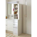 【クーポン最大5千円OFF 11/7迄】 サイズが豊富な光沢すき間収納庫 幅30cm・奥行55cm スライド可動棚タイプ 洗面所収納 隙間収納 トイレ 洗面所 ランドリー収納 587523