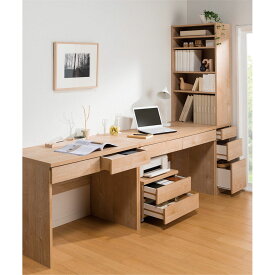 天然木調 配線すっきりデスクシリーズ サイドラック・幅30奥行60高さ180cm サイド 脇机 机 627210 ＼LINE友だち登録でクーポン／