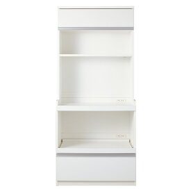 大型レンジが置ける家電収納庫 3段レンジラック・幅80cm レンジ台 キッチンラック キッチン収納 629632