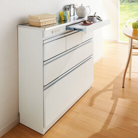 【クーポン最大5千円OFF 2/19 20時から4h限定】 薄型ステンレス天板カウンター 幅90cm キッチンカウンター キッチン収納 629414 ＼LINE友だち登録でクーポン／