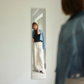 耐震グッズ 防災用品 防犯用品 スタイリスト小山田早織×ディノス「割れない軽量フィルムミラー」コラボモデル　姿見30×150cm 522103