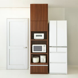 家電もストックもまとめて収納！天井ぴったりキッチンシリーズ レンジボード 幅60cm奥行50cm レンジ台 キッチンラック キッチン収納 586517