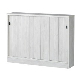 ヴィンテージ調ホワイト木目カウンター下収納庫 幅120cm高さ90cm キッチンカウンター下収納 キッチン収納 629316 ＼LINE友だち登録でクーポン／