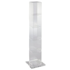 ≪DVDタワー ワイド・幅41.5cm≫クリアアクリルシリーズ DVDタワー コレクションケース ディスプレイラック 飾り棚 本棚 ラック シェルフ H71104