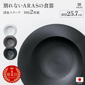 【楽天1位】 ARAS スクープ 直径25.7cm 割れない深皿 同色2枚組 エイラス 割れない皿 割れないうつわ 食器 食洗器対応 日本製 国産 割れ ない 皿 おしゃれ 和皿 洋皿 盛り皿 うつわ 器 深皿 カトラリー グラス 601807 ＼LINE友だち登録でクーポン／